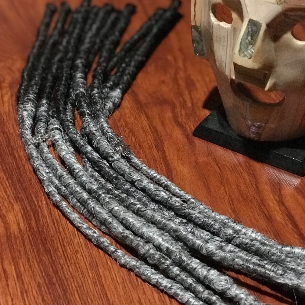 SE Smokey Grey Ombré Dreadlock Extensions